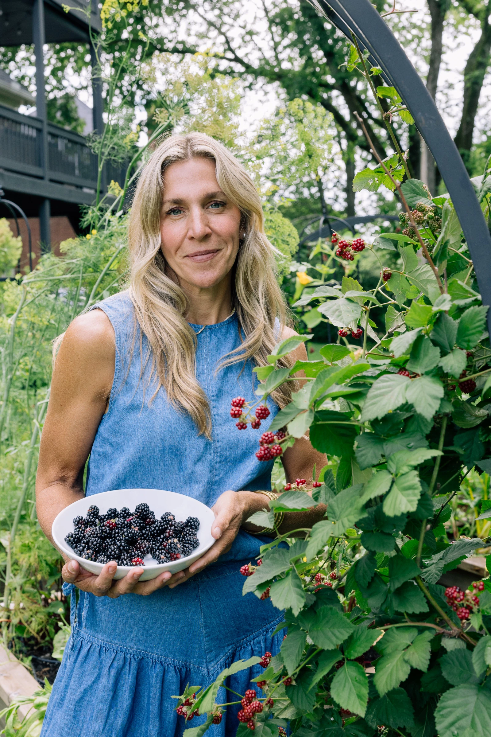 Nicole Burke with a bowl of berries