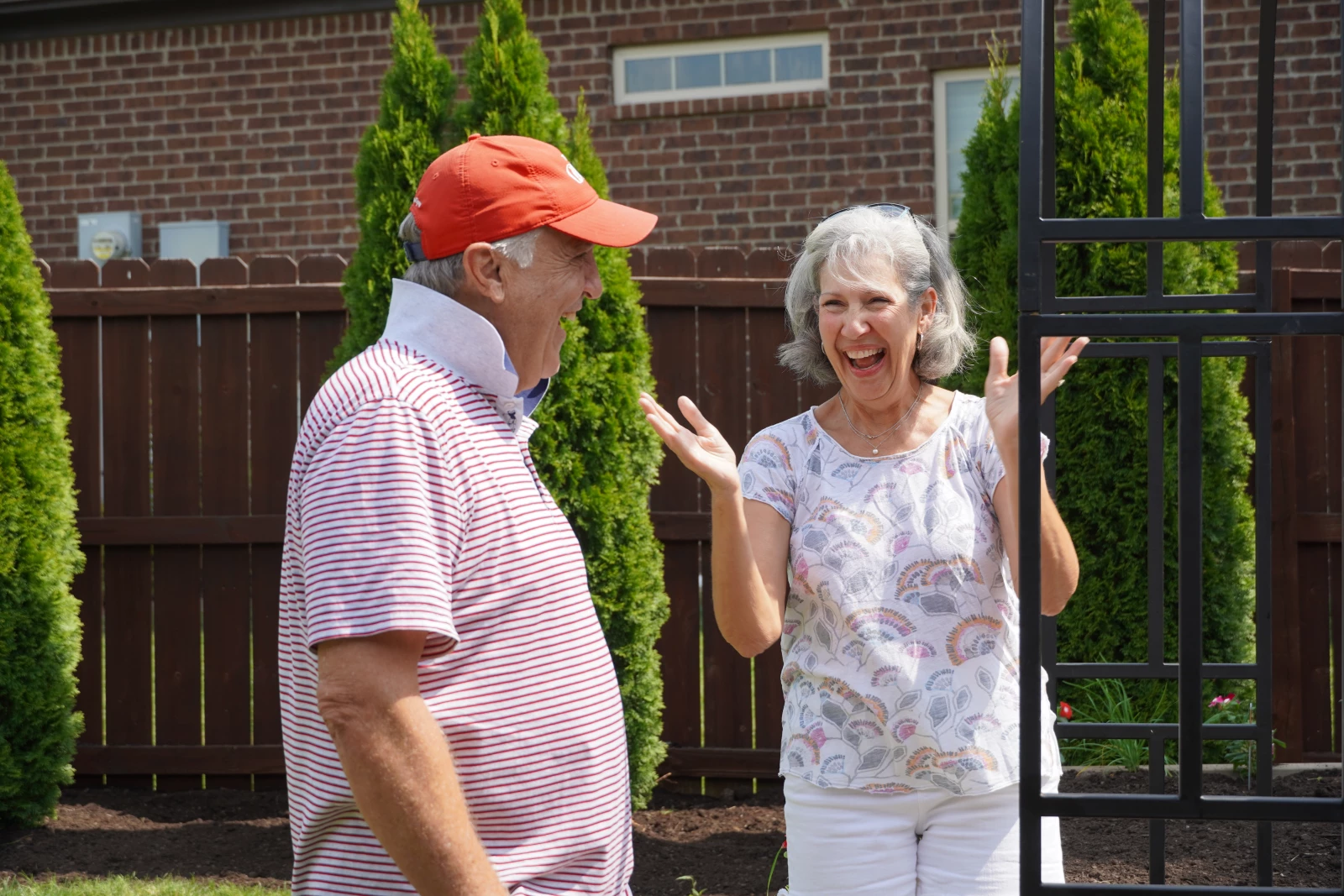 Two seniors love their new garden