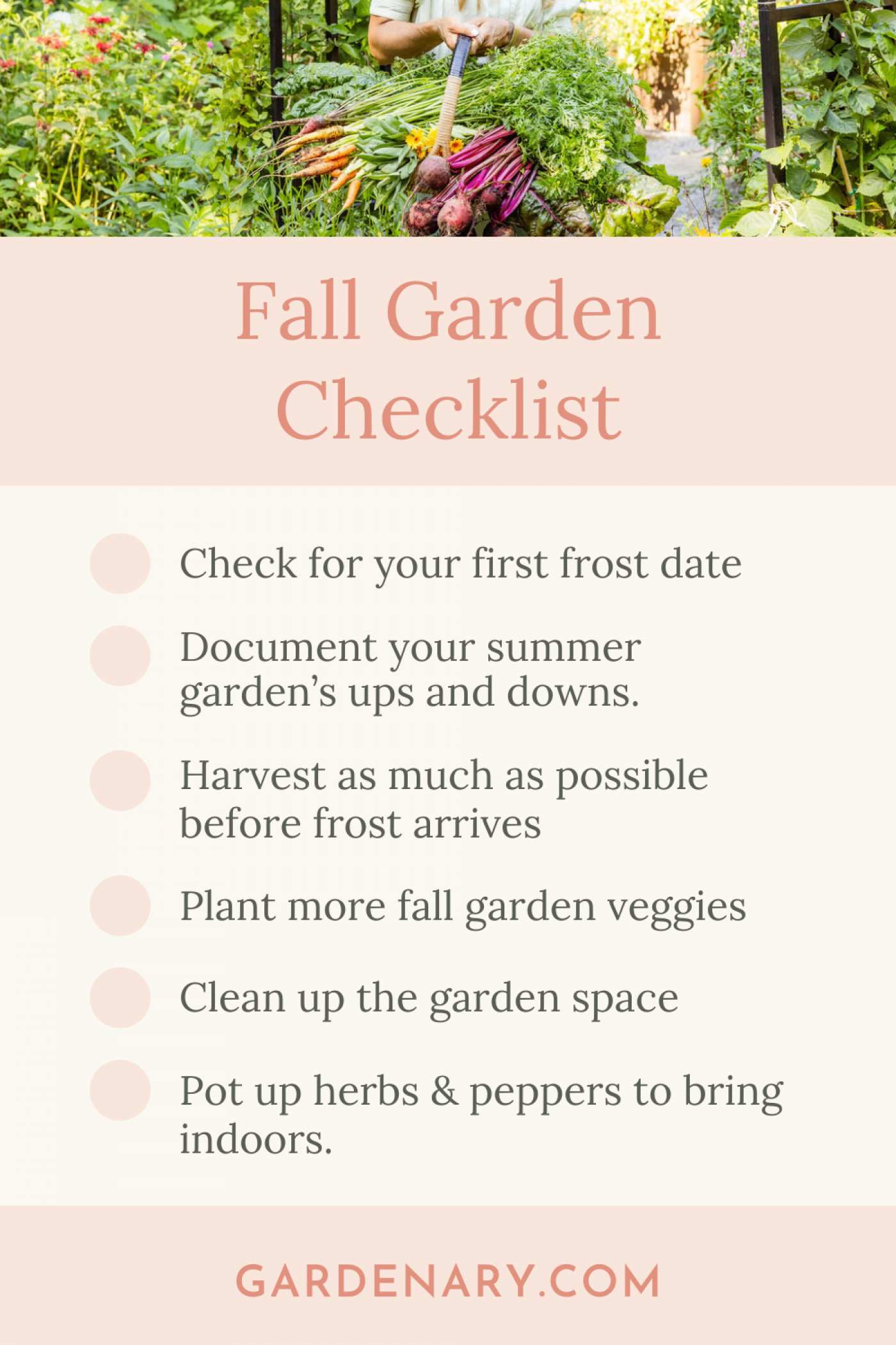 fall garden chores list