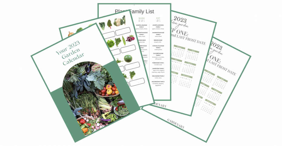 2023 Garden Calendar • Gardenary