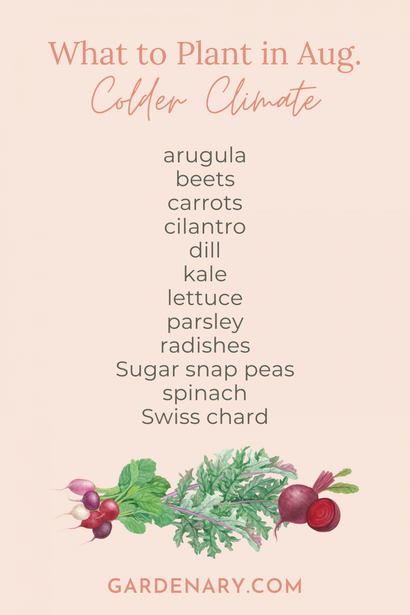what to plant august in colder climate