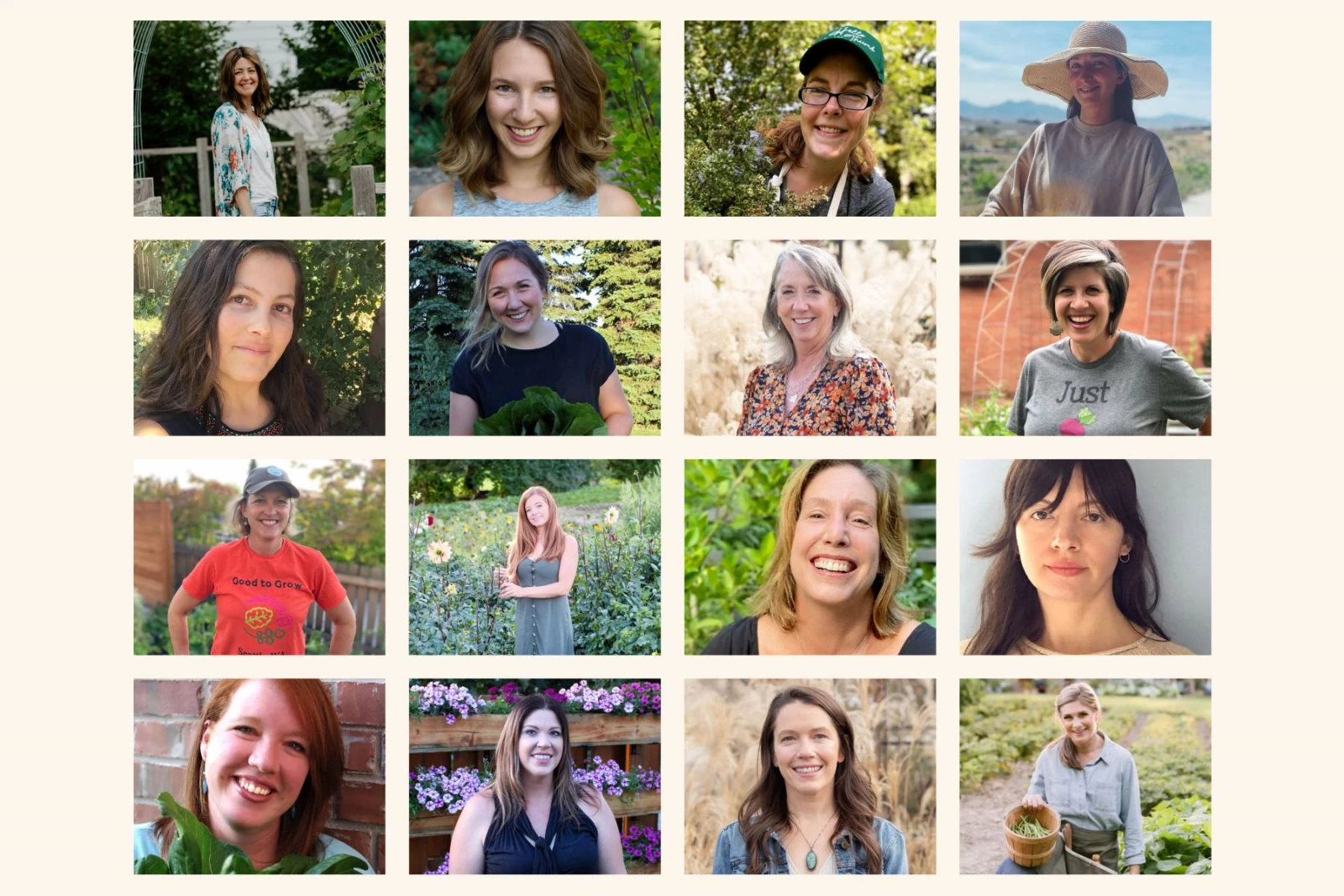 grid of garden coach faces
