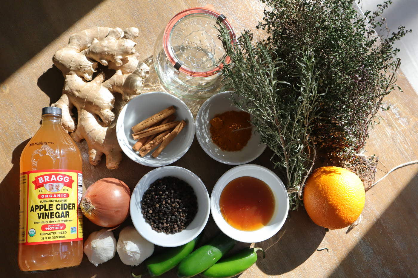 Ingredients on a table