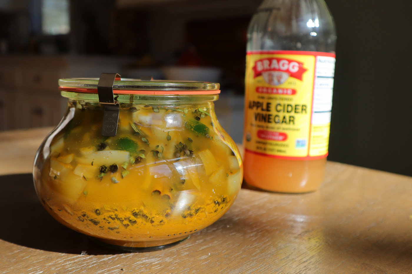 A finished cup of fire cider