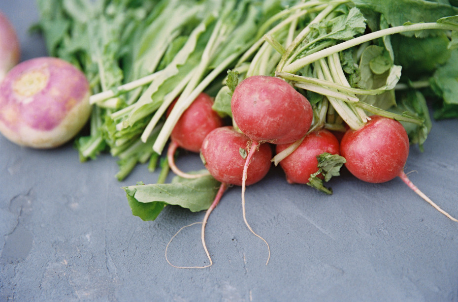 Radishes and Beets Grown Nearby